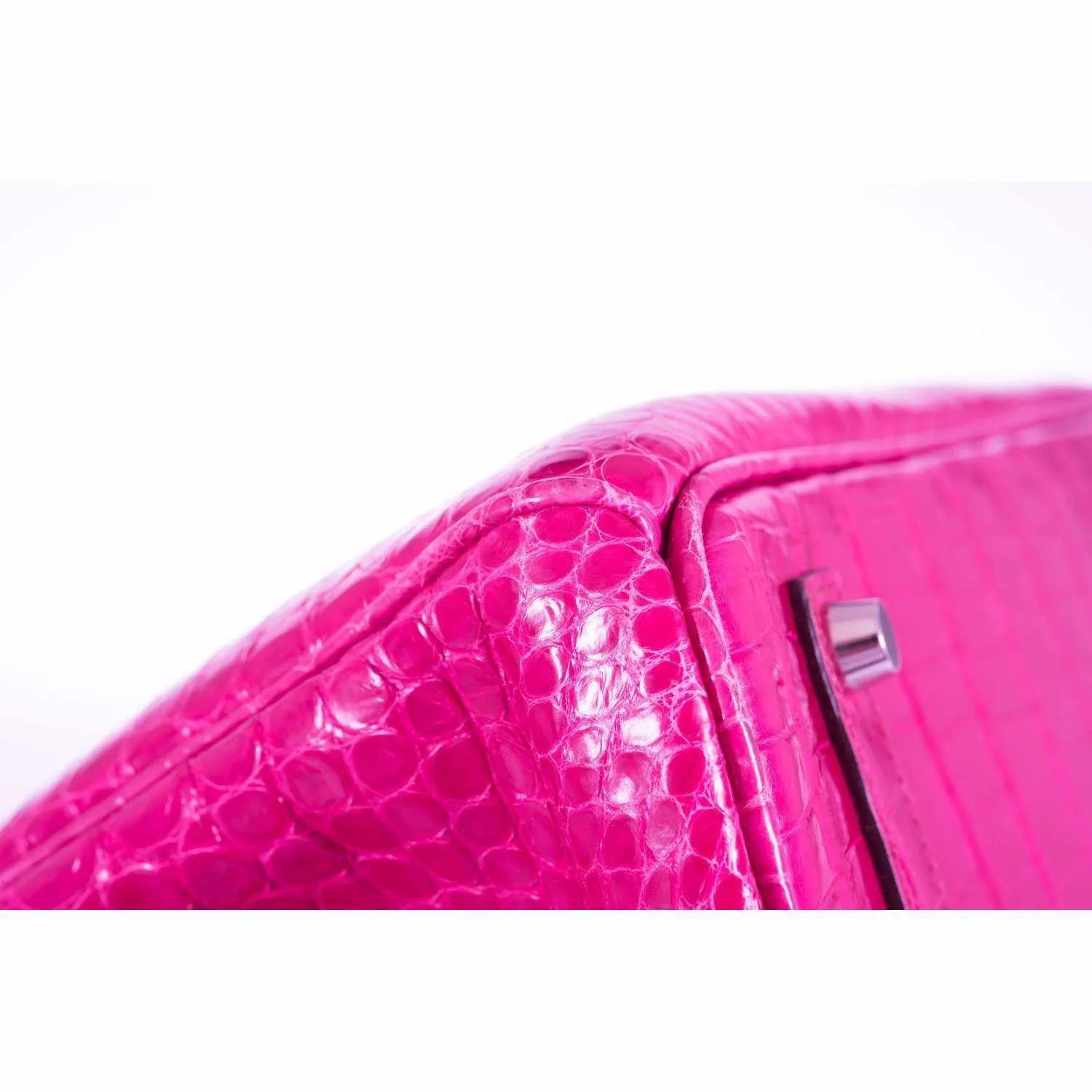 Hermès Birkin 35 Crocodile Pink Fuchsia Palladium Hardware