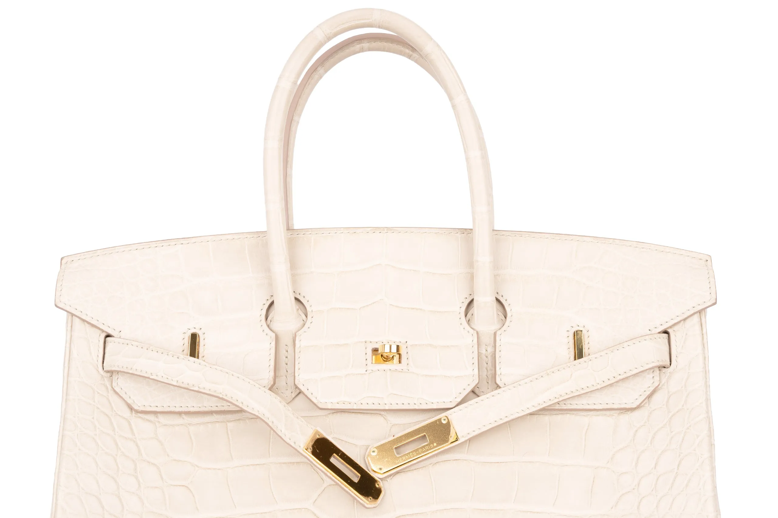 Hermès Birkin 35 Exotic Matte Alligator Beton GHW