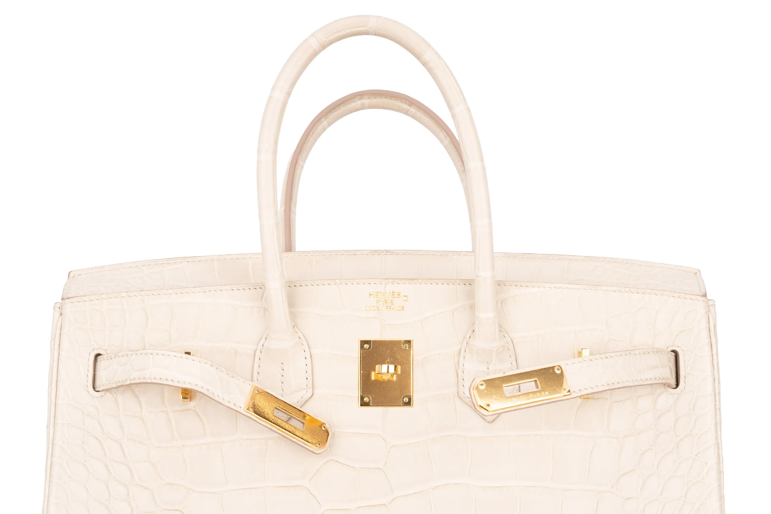 Hermès Birkin 35 Exotic Matte Alligator Beton GHW