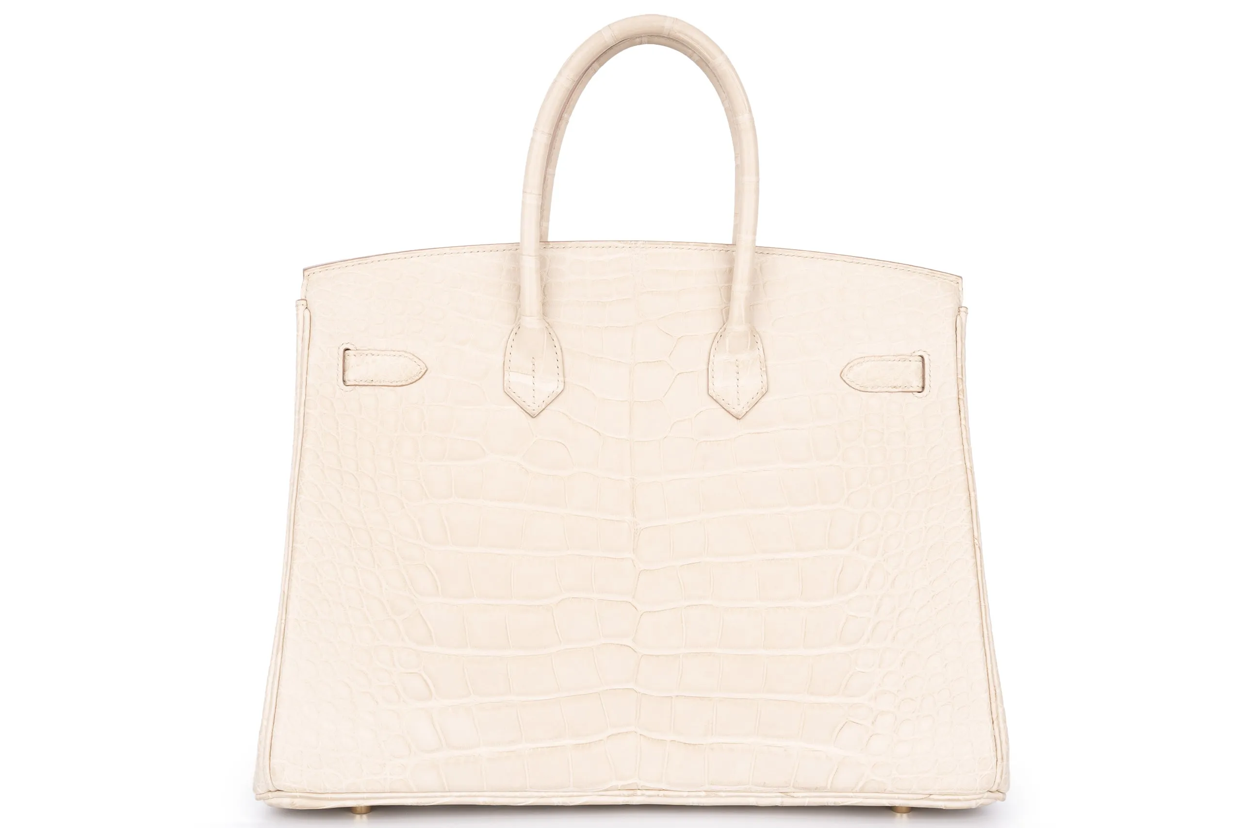 Hermès Birkin 35 Exotic Matte Alligator Beton GHW