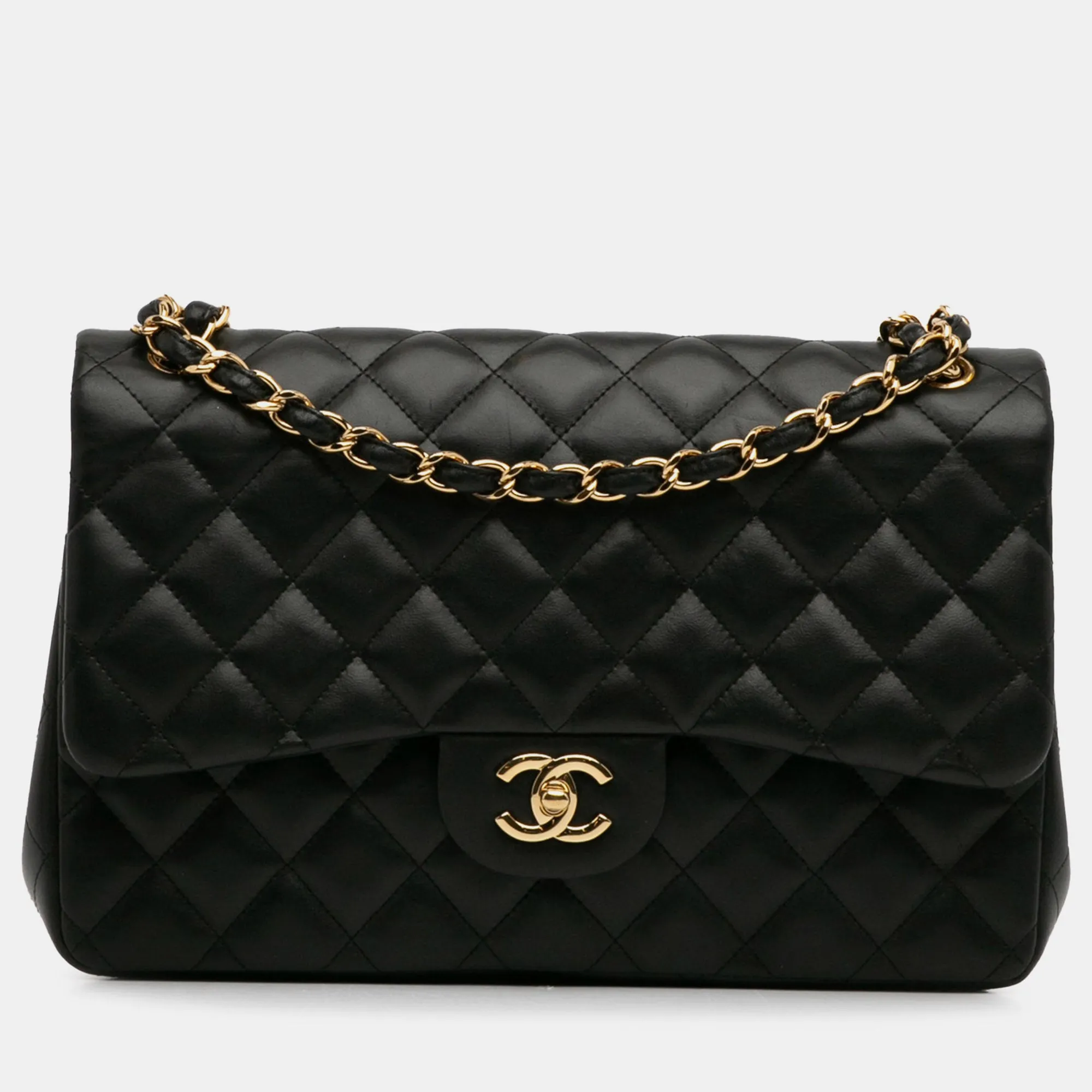 Jumbo Classic Lambskin Double Flap