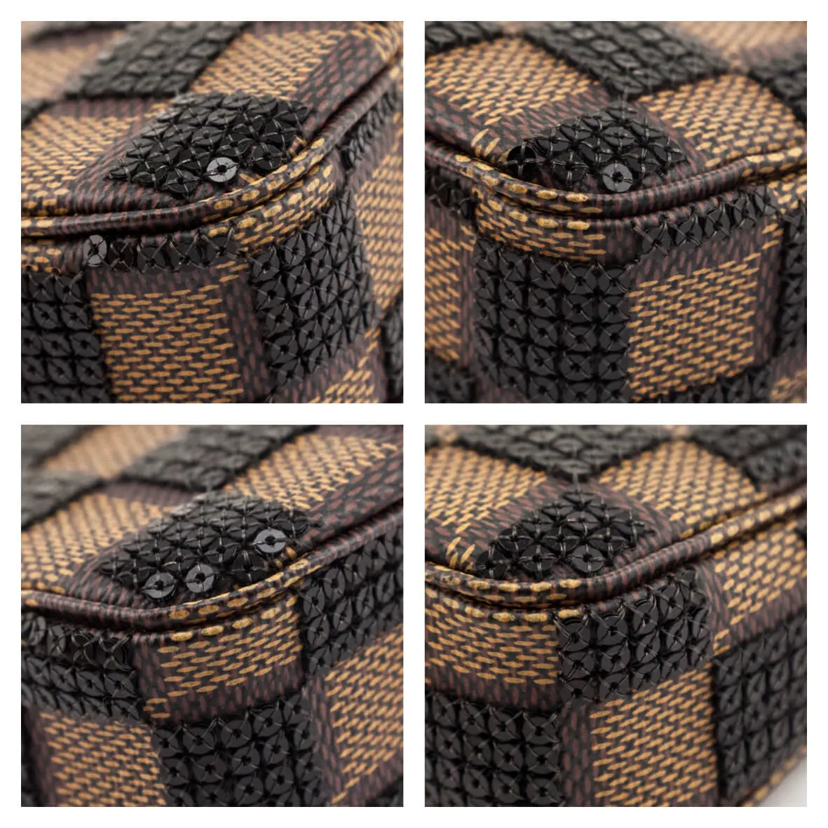 Louis Vuitton Black Damier Paillette Mini Pochette Accessoires