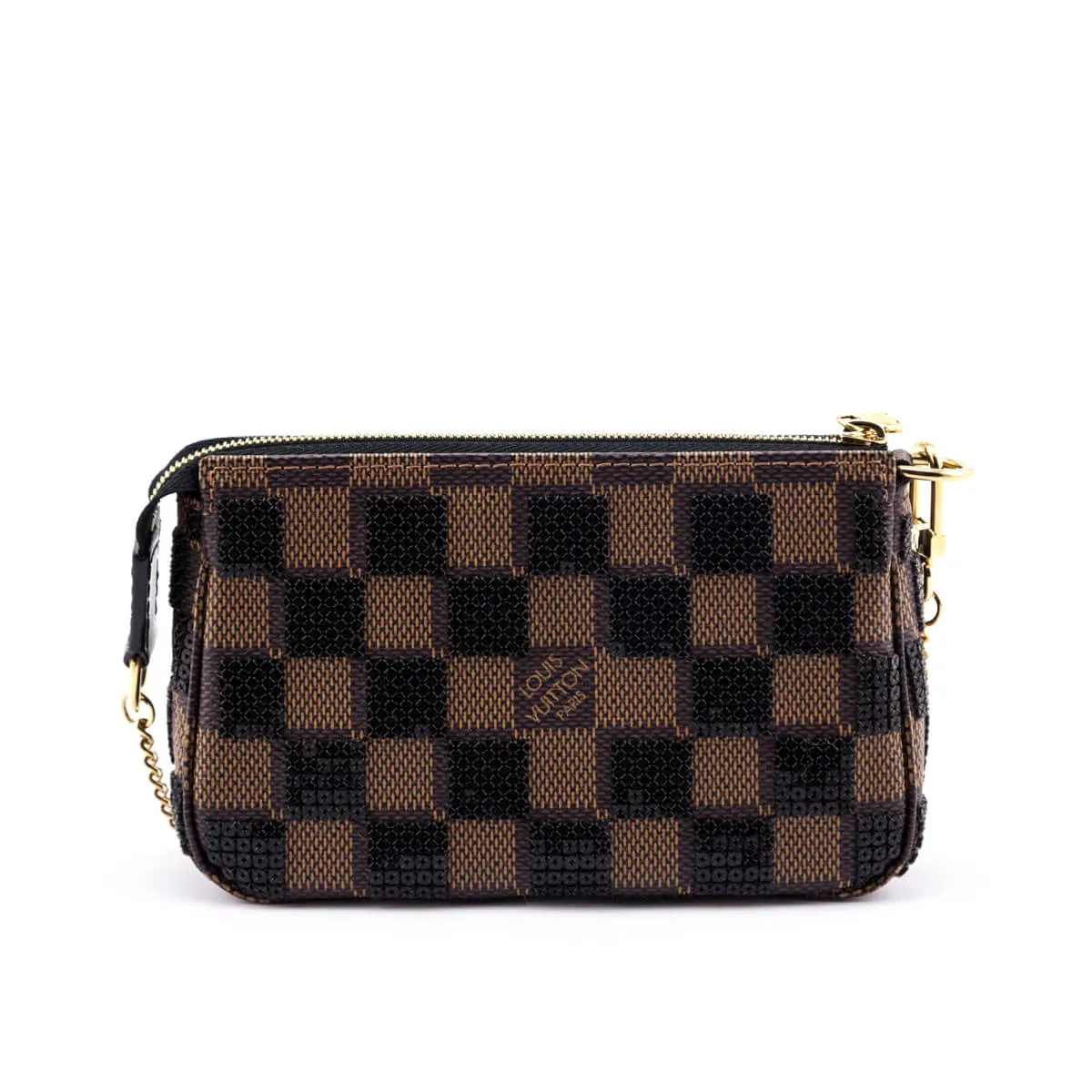 Louis Vuitton Black Damier Paillette Mini Pochette Accessoires