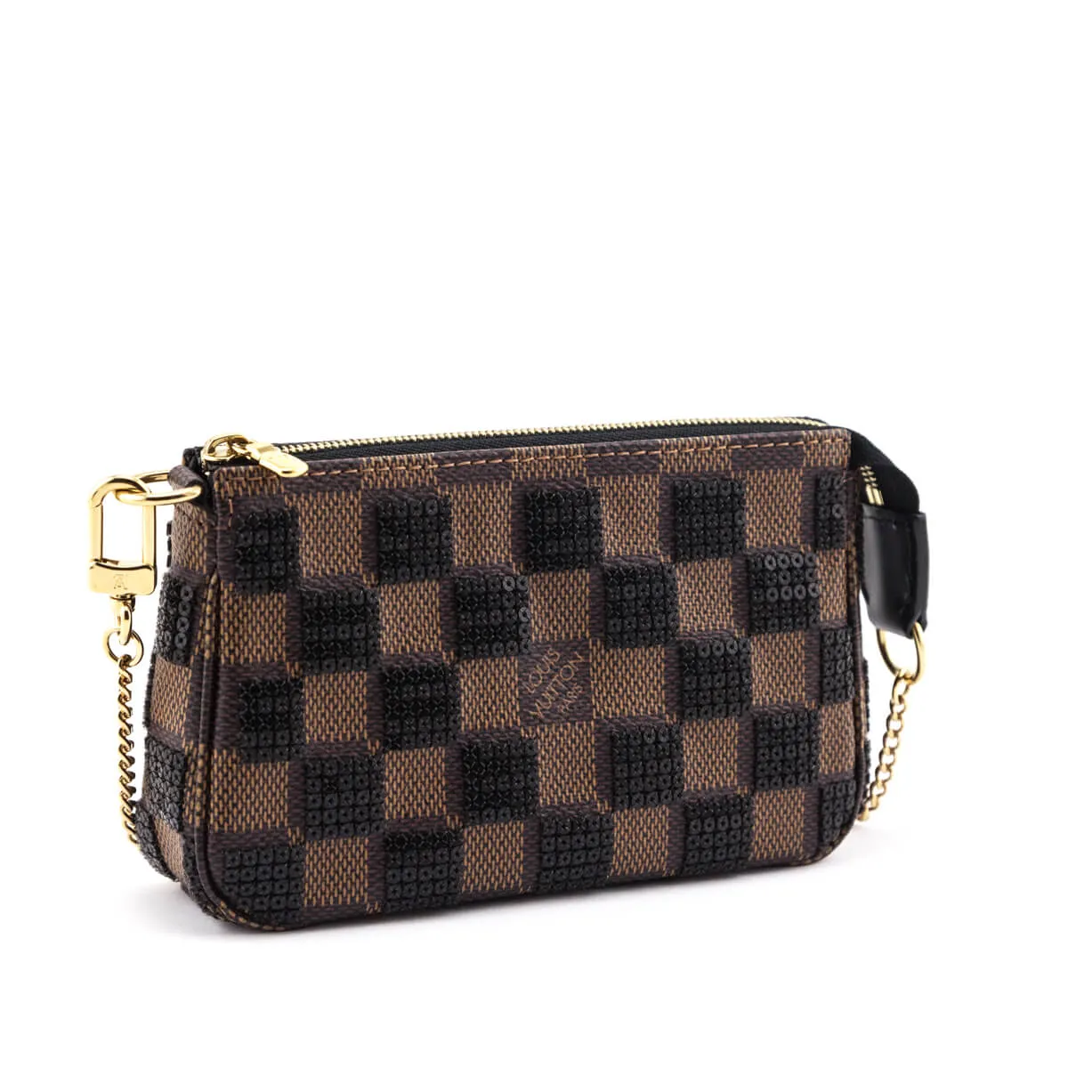 Louis Vuitton Black Damier Paillette Mini Pochette Accessoires