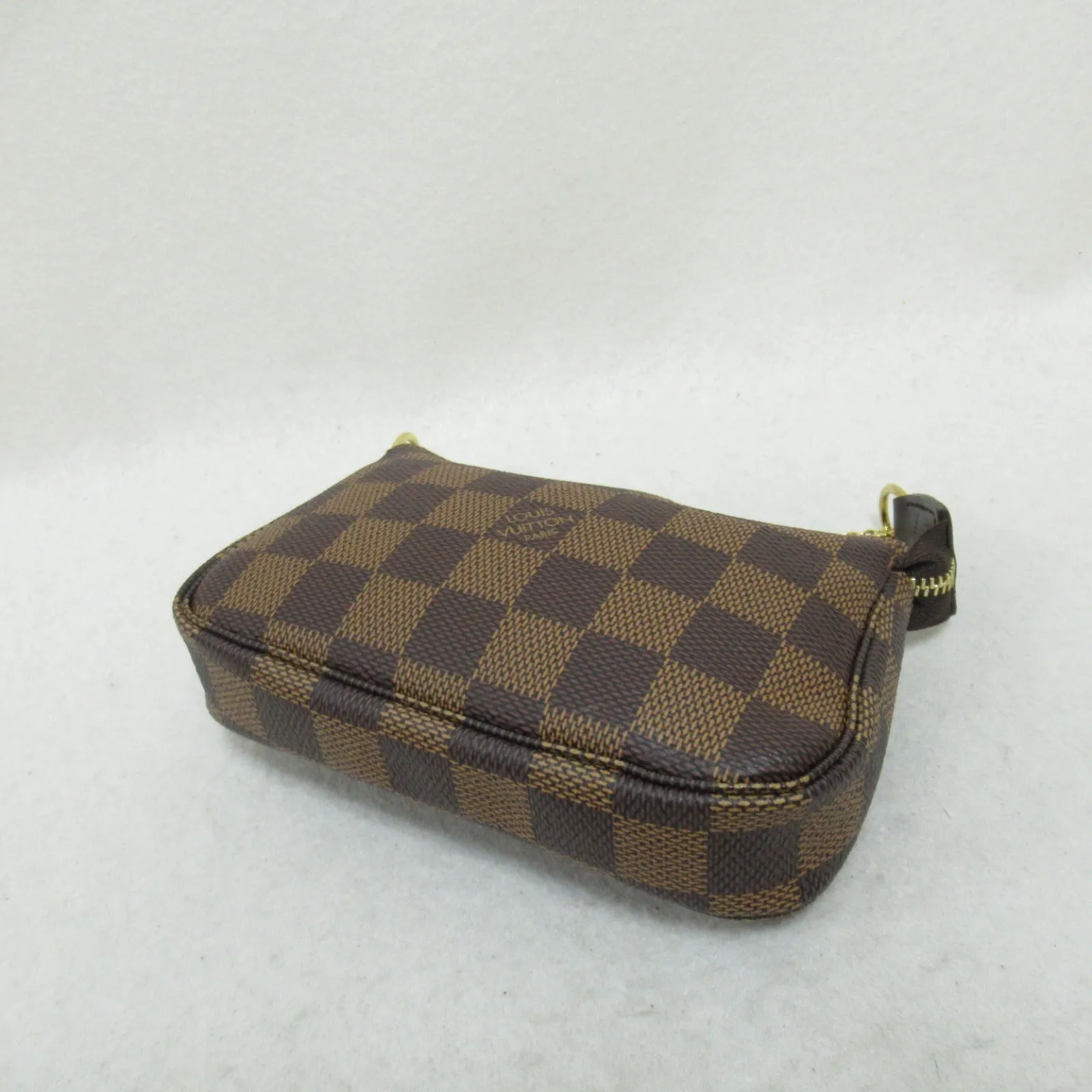 Louis Vuitton Mini Pochette Accessoires Damier Accessoires Pochette Bag PVC  Linen Damiere  Black N58009