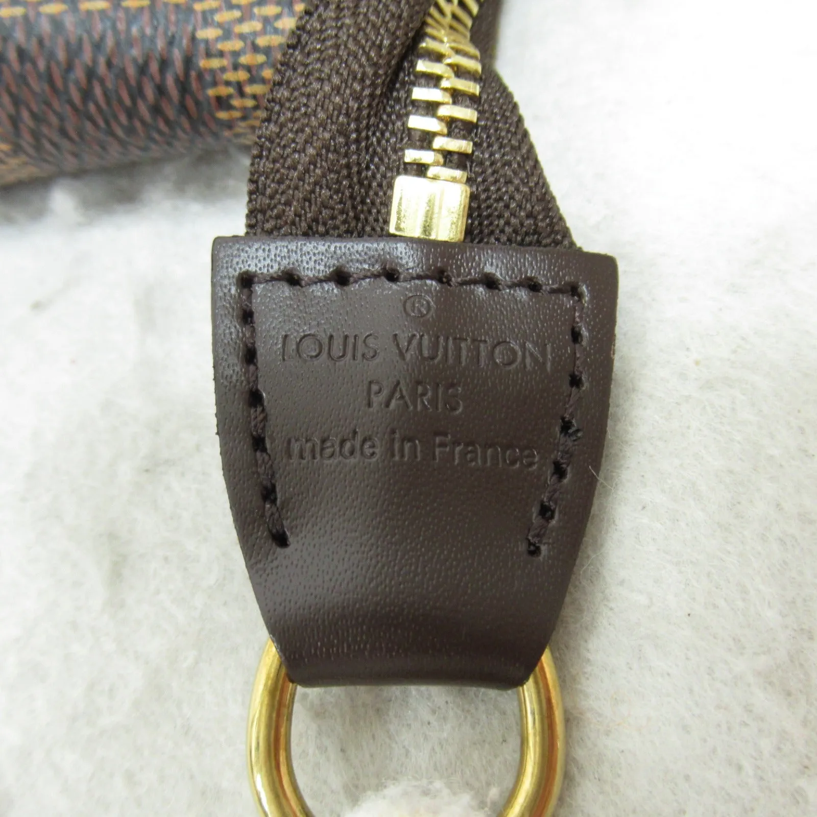 Louis Vuitton Mini Pochette Accessoires Damier Accessoires Pochette Bag PVC  Linen Damiere  Black N58009