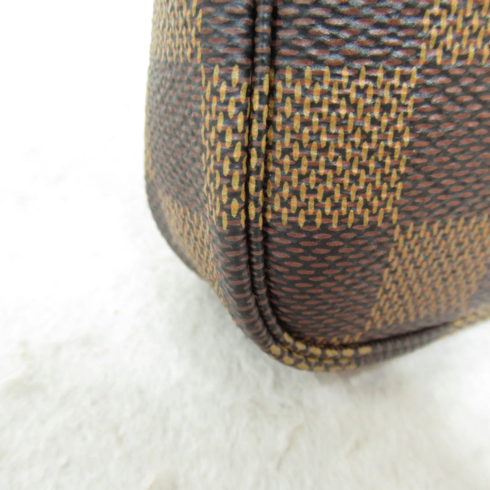 Louis Vuitton Mini Pochette Accessoires Damier Accessoires Pochette Bag PVC  Linen Damiere  Black N58009