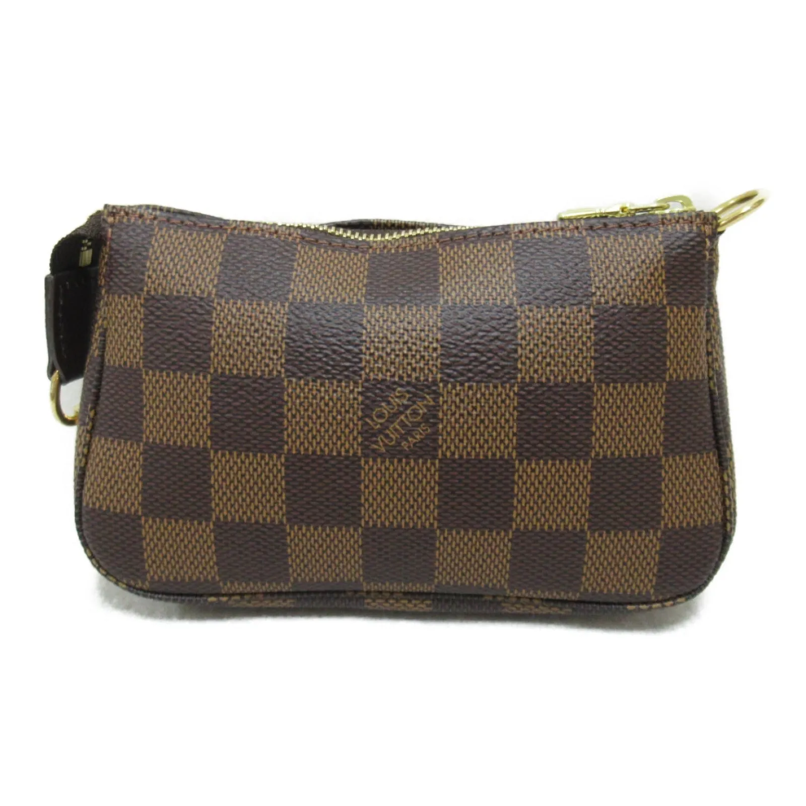 Louis Vuitton Mini Pochette Accessoires Damier Accessoires Pochette Bag PVC  Linen Damiere  Black N58009