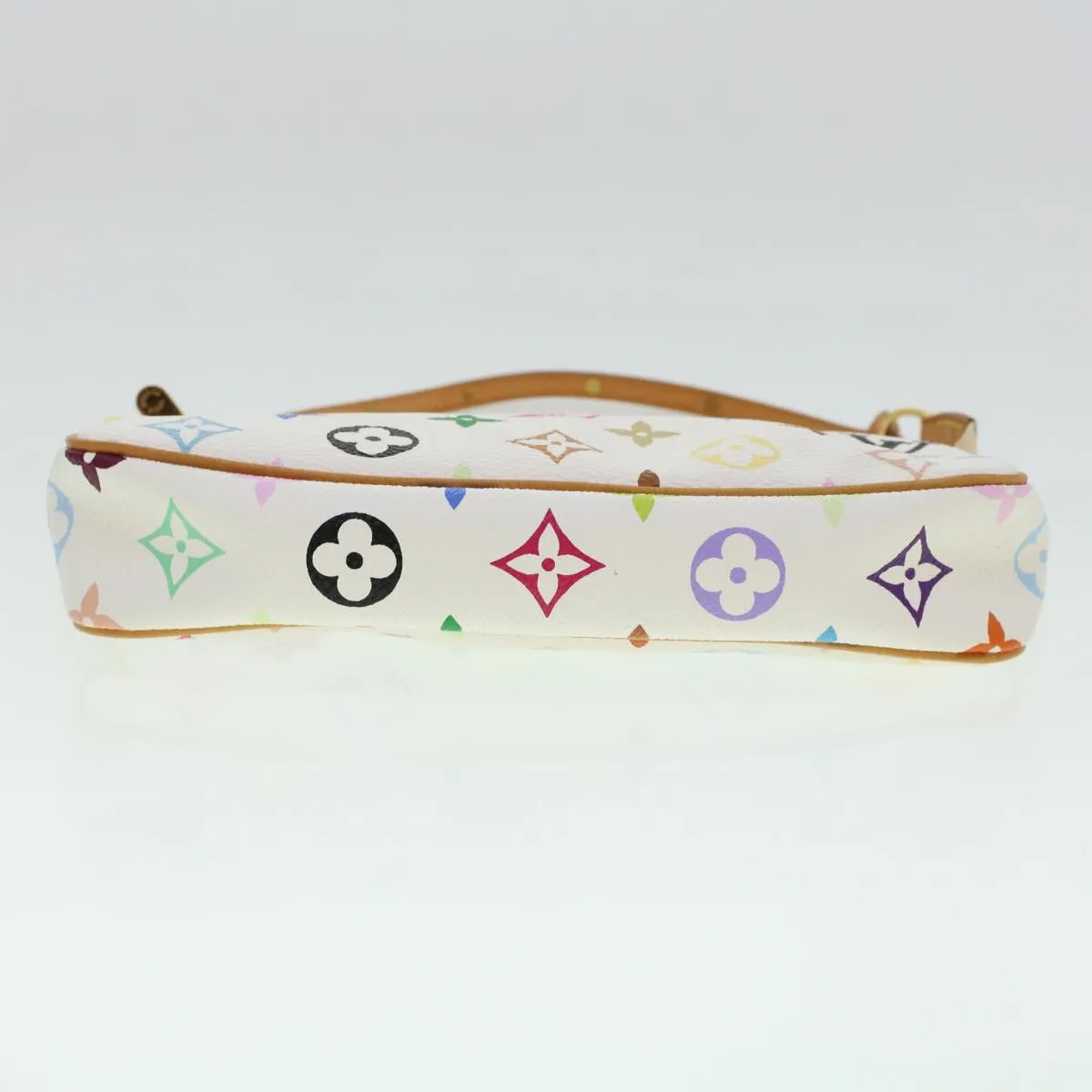 LOUIS VUITTON Monogram Multicolor Pochette Accessoires White M92649 Auth ar9466A