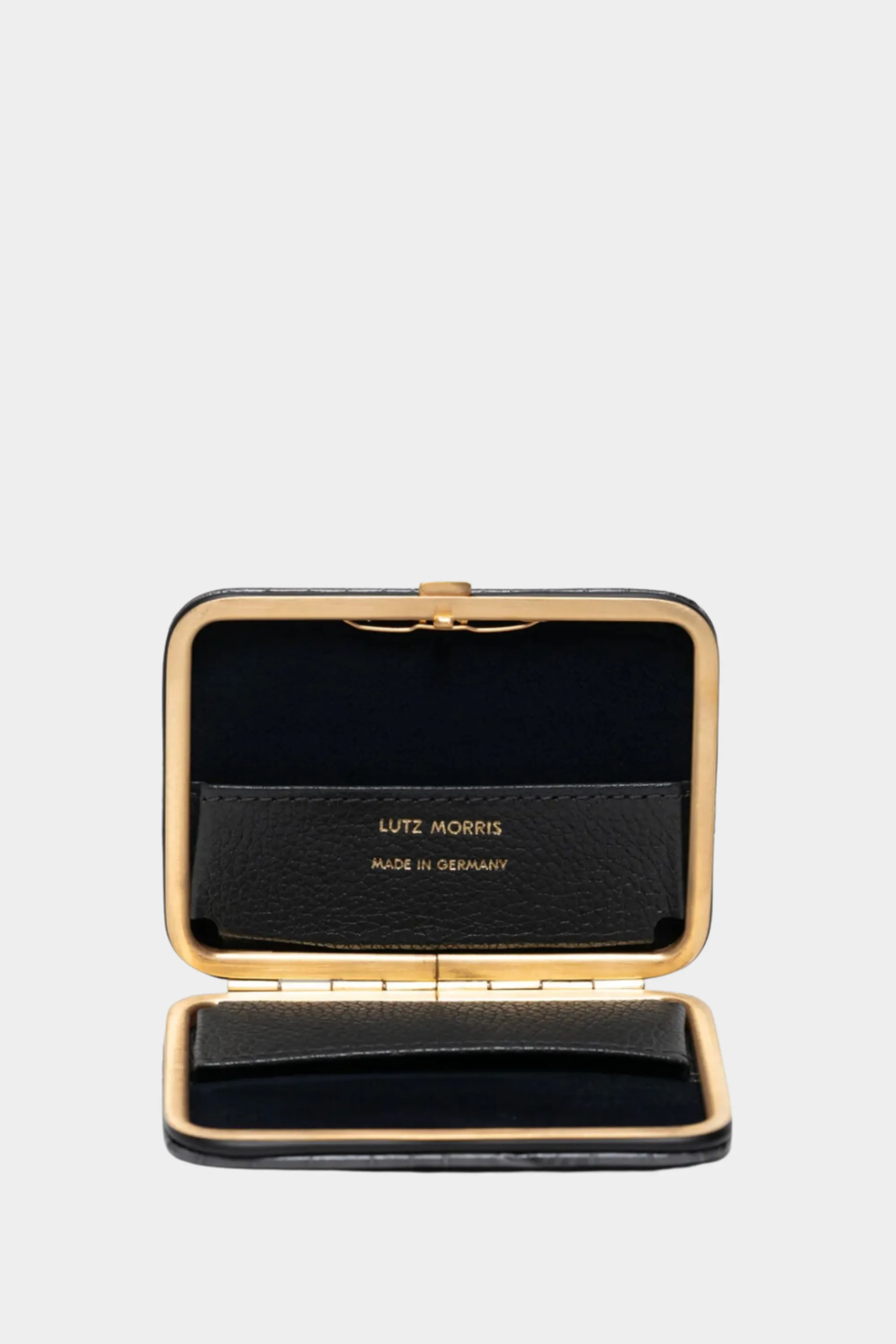 Nolan Card Holder, Charcoal 'Croco'