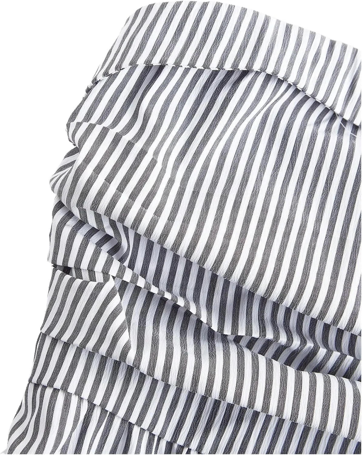 SOLY HUX Women's Plus Size Striped Tube Maxi Dress Strapless Sleeveless Ruched A Line Long Dresses