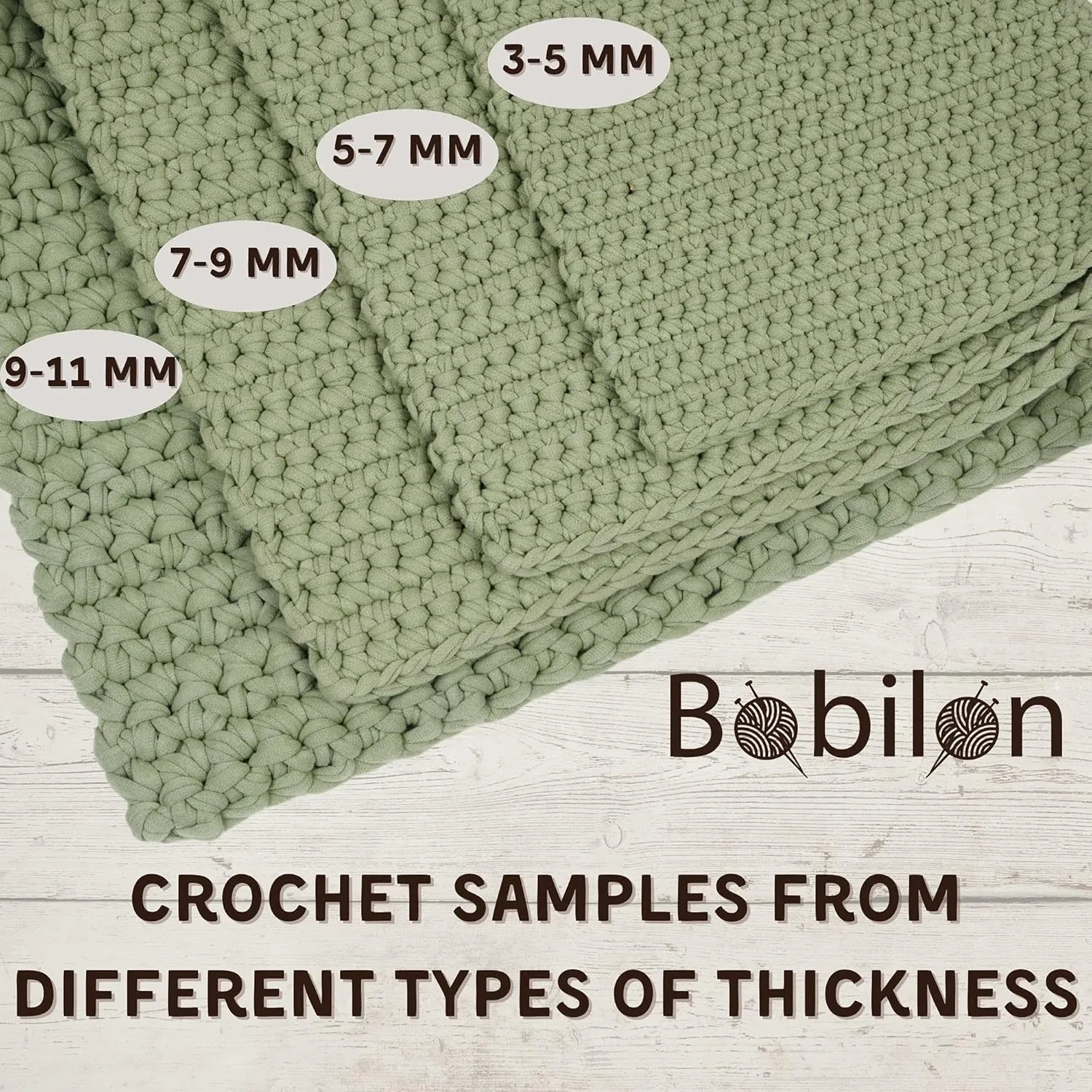 T-Shirt Yarn Fettuccini Zpagetti Style, 7-9 mm Tshirt Yarn for Crocheting & Knitting, Organic Cotton Jersey, Cornflower