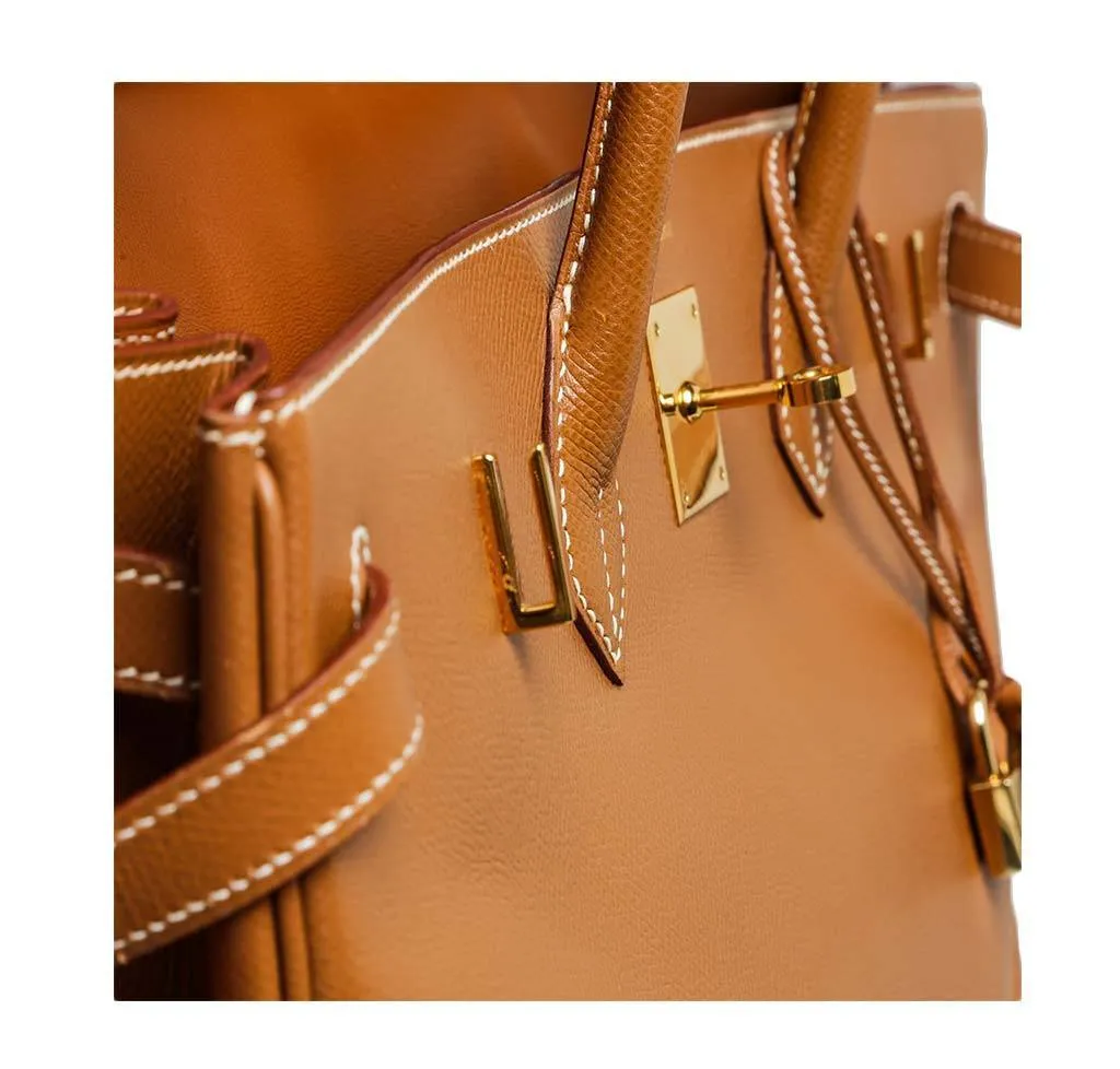 Trendy Inspired Hermès Birkin 40 Gold Epsom Bag Ghw