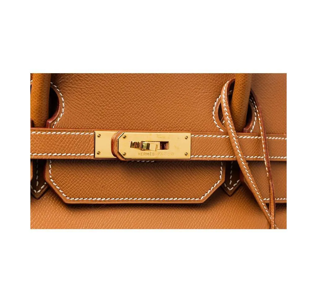 Trendy Inspired Hermès Birkin 40 Gold Epsom Bag Ghw