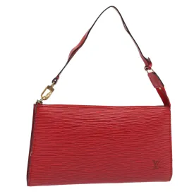 Trendy Inspired Louis Vuitton Epi Pochette Accessoires Accessory Pouch Red M52987 Lv Auth 88309
