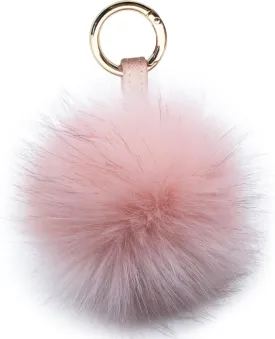 Unpafcxddyig Faux Fox Fur Ball Soft Pom Pom Keychain for Car Key Ring Phone Handbag Charm Tote Pendant