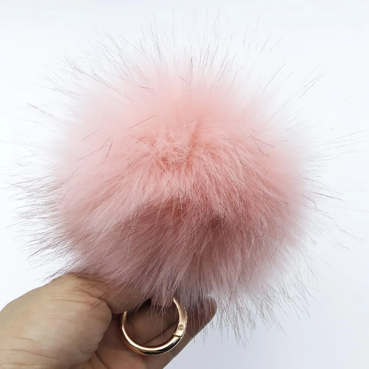 Unpafcxddyig Faux Fox Fur Ball Soft Pom Pom Keychain for Car Key Ring Phone Handbag Charm Tote Pendant