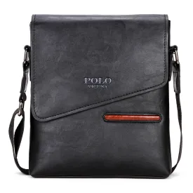 Vicuna Polo Vintage Leather Bag - Black