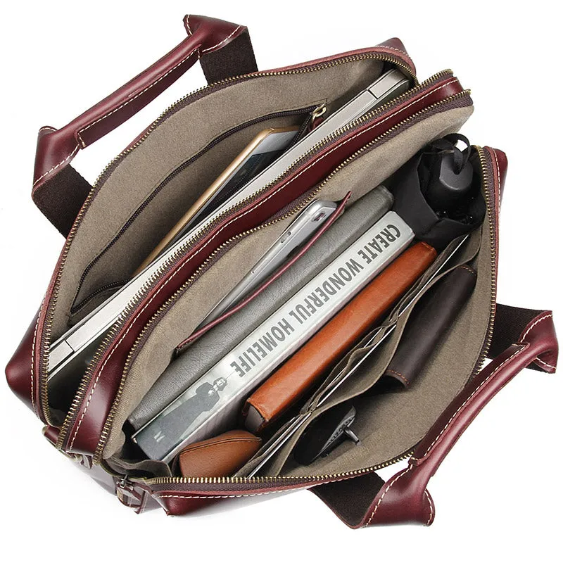 YAAGLE Men's Genuine Leather Hand Briefcase Bag for Business YG7167Q